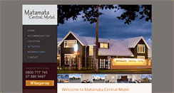 Desktop Screenshot of matamatacentralmotel.co.nz
